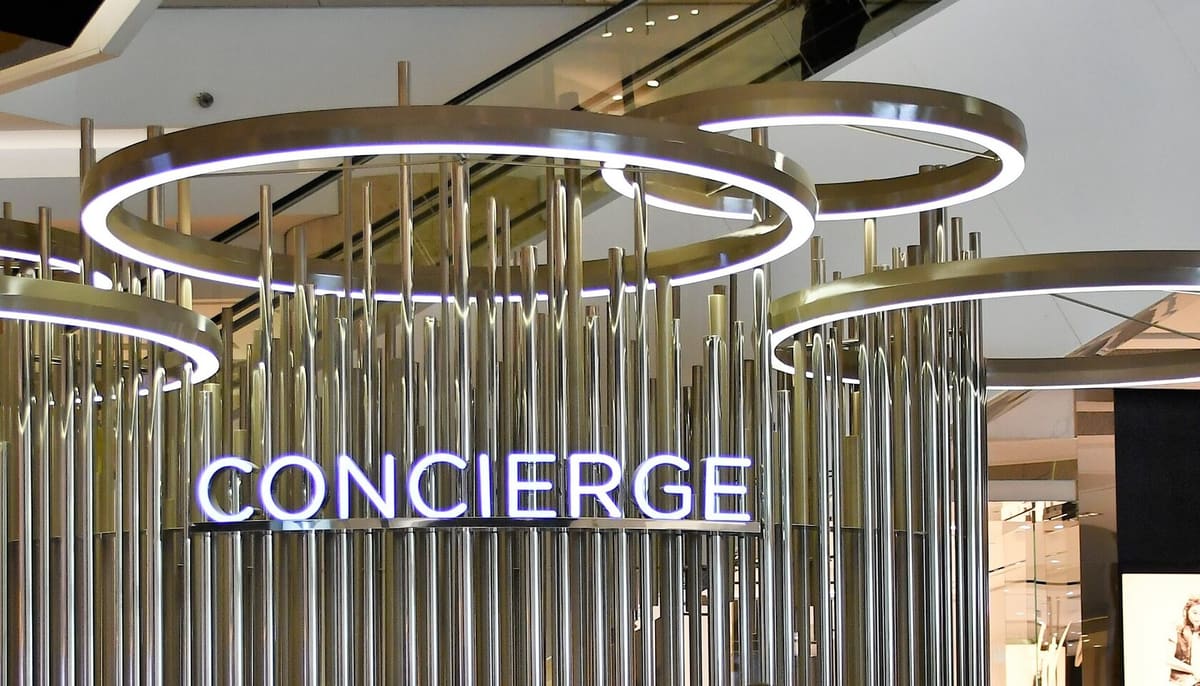 Concierge desk in a contemporary interior